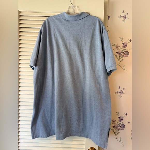 Polo by Ralph Lauren Men's Light Blue Short Sleeve Polo Shirt in XXL - Picture 5 of 7